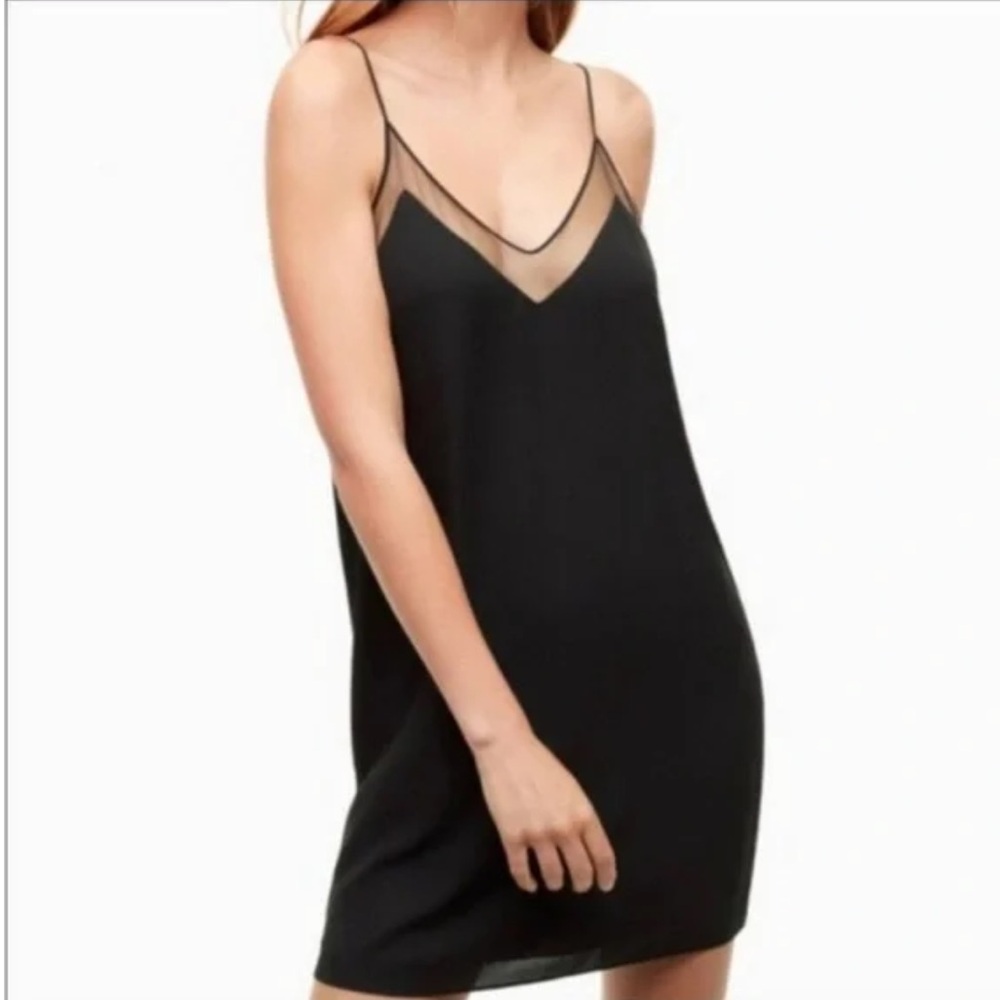 Aritzia Babaton Ciro Dress Spaghetti Strap Mini | Navy | S